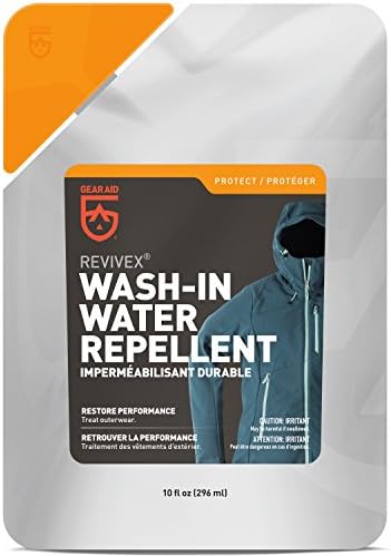 GEAR AID Wash-in Water Repellent, Long-Lasting Waterproofing for Snow and Rain Outdoor Gear, Concentrated Formula, Durable Protection Against The Elements, 10 Fl oz