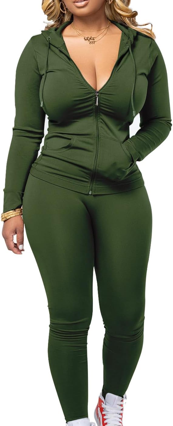 Mrskoala Two Piece Outfits for Women Jogger Sets Workout Sweat Suits Tracksuit Pants Set