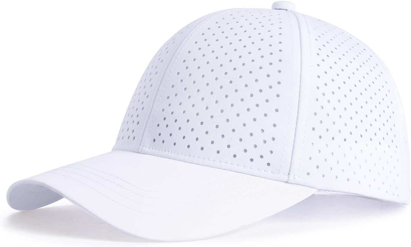 FEINION Men Laser Mesh Breathable Snapback Baseball Cap