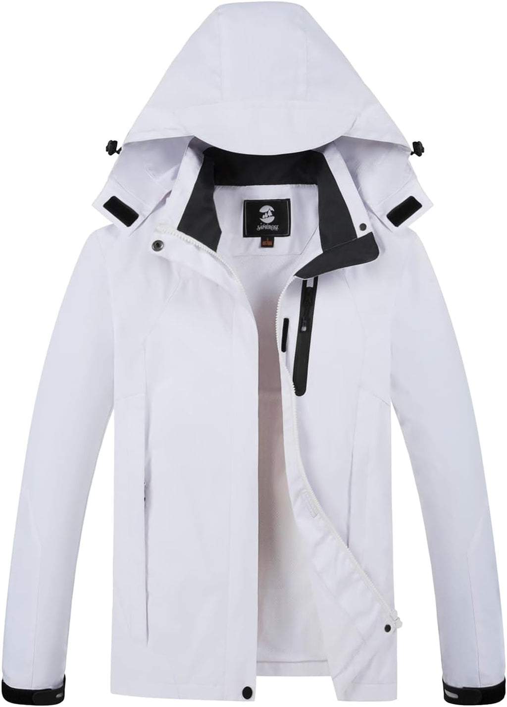 Womens Waterproof Rain jacket Lightweight Raincoat with Removable Hood