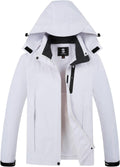 Womens Waterproof Rain jacket Lightweight Raincoat with Removable Hood
