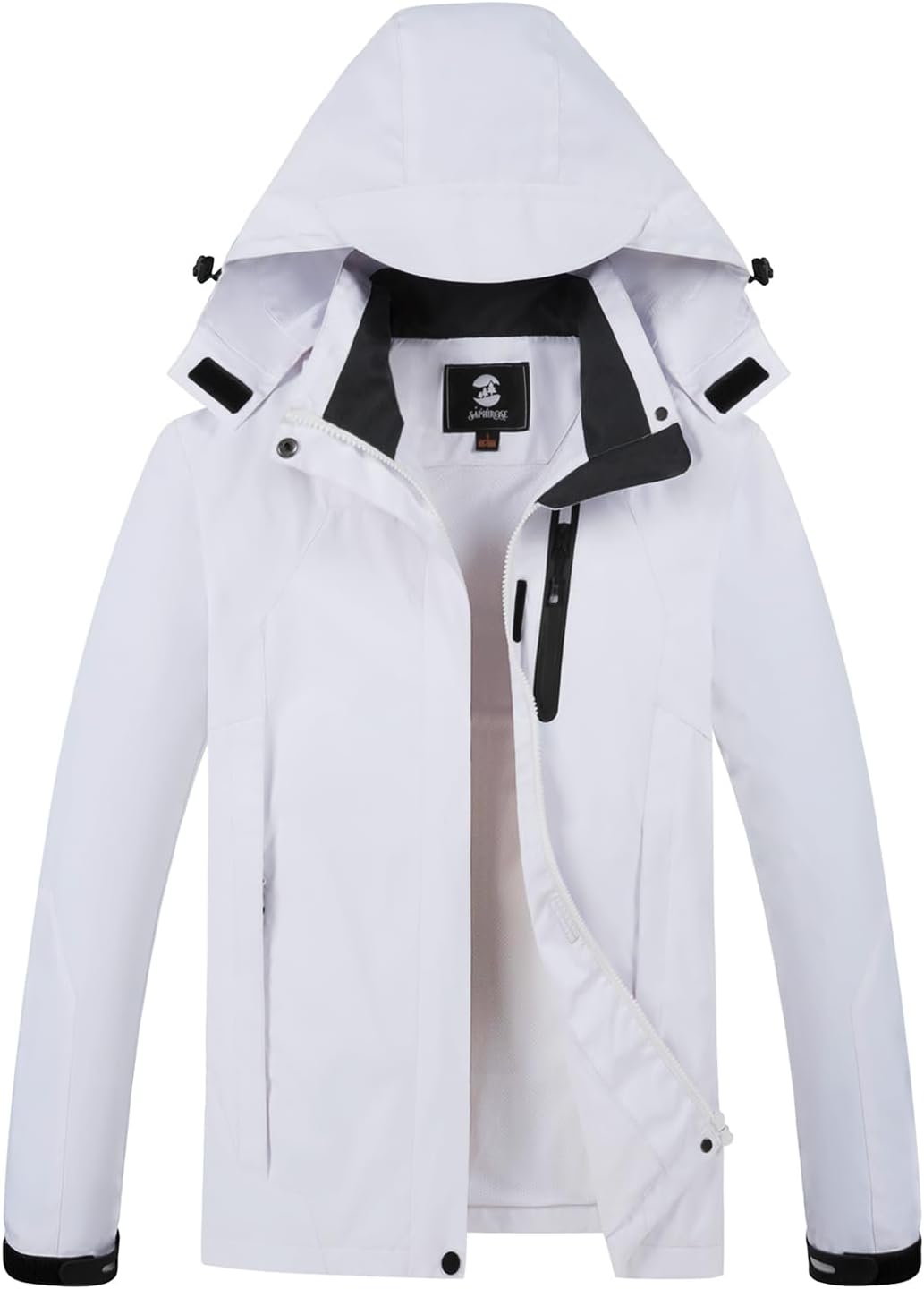 Womens Waterproof Rain jacket Lightweight Raincoat with Removable Hood