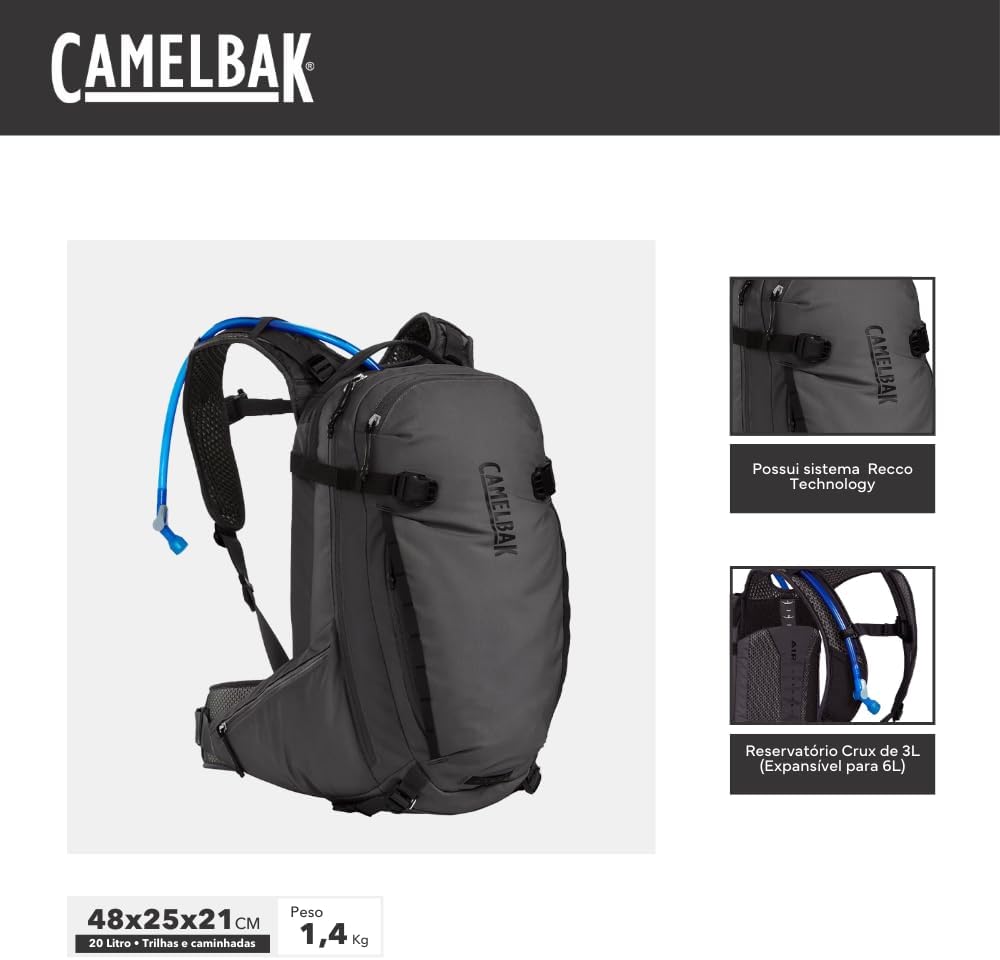 CamelBak HAWG 20 Bike Hydration Pack 100oz, Asphalt