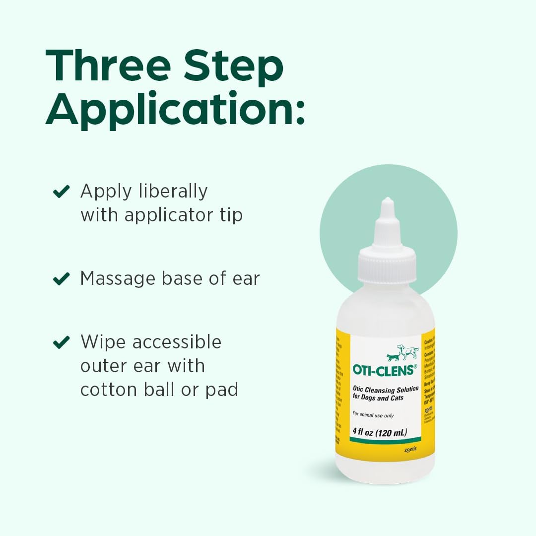 Oti-Clens Ear Cleansing Solution for Dogs & Cats, 4 oz