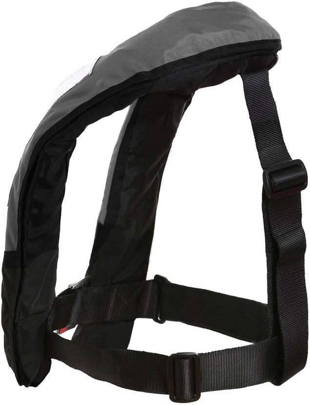 Top Safety Adult Life Jacket with Whistle - Manual Version Inflatable Lifejacket Life Vest Preserver PFD for Boating Fishing Sailing Kayaking Surfing Paddling Swimming - Adjustable Life Saving Vest
