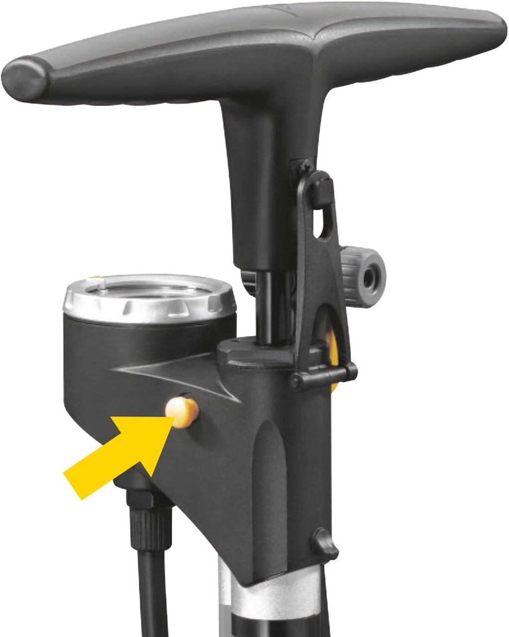 Topeak JoeBlow Sprint Bike Pump – TwinHead High-Pressure Floor Pump for Road, MTB & Gravel Bikes, 160 Psi / 11 Bar Capacity, Satin Aluminum Barrel, Top-Mounted Gauge & Air Release Button