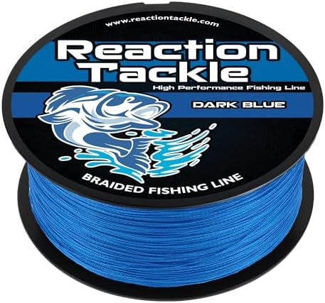 Reaction Tackle Braided Fishing Line - Pro Grade Power Performance for Saltwater or Freshwater Fish - Colored Fishing Line Braid for Extra Visibility