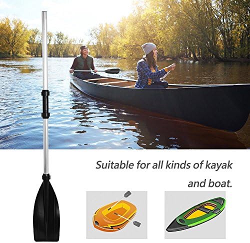 Boat Paddle, Kayak Paddle, Paddle Boat, Canoe Paddle, 2Pcs 4Ft Detachable Boating Canoeing Oar Ribbed Blade Kayak Paddles Canoe Oar for Boat Kayak Canoe Raft Fishing Surfing