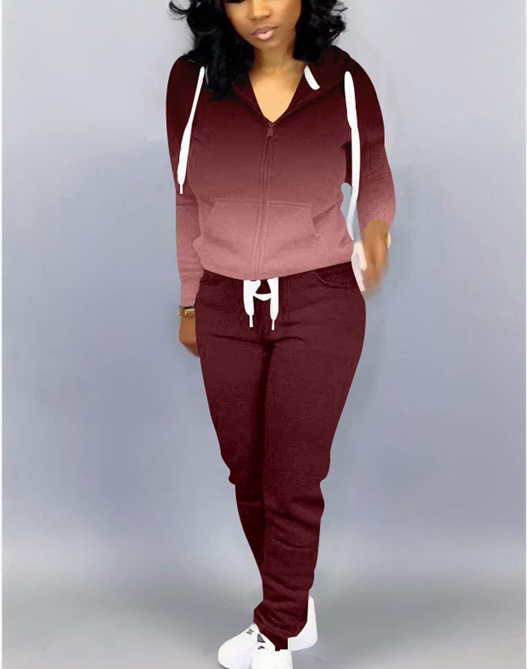 Mrskoala Two Piece Outfits for Women Tracksuit Sweat Suits Workout Sets Loungewear with Pocket