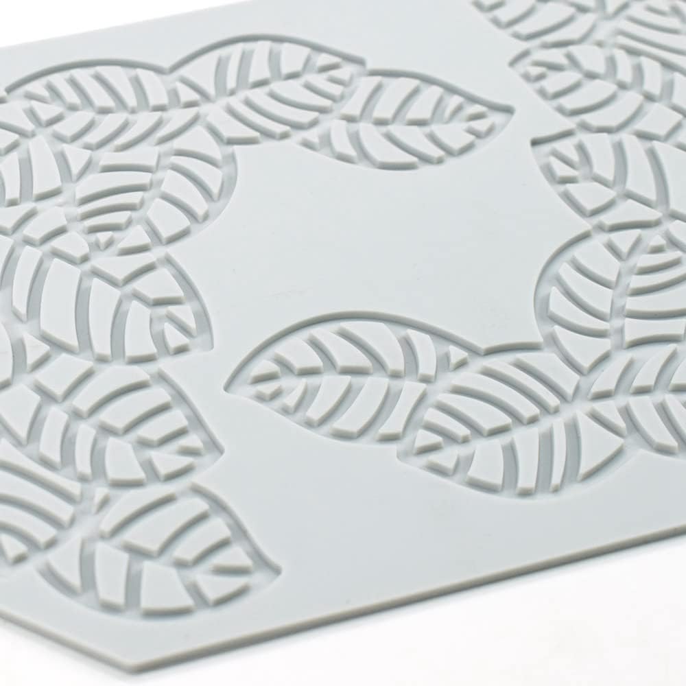 Hollow Leaf Silicone Molds Lover Heart Chocolate Molds Geometry 3D Silicone Mould Chocolate Candy Leaf Mold Sugar Craft Cake Decoration Cupcake Top (H_Leaf_8.12 * 5.68 * 0.12inch)