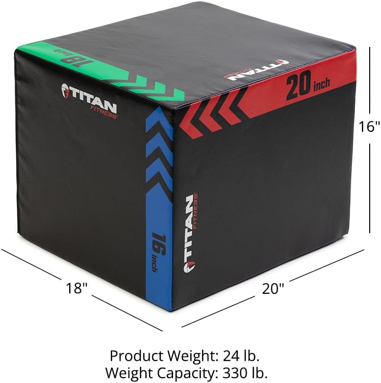Titan Fitness 3-in-1 Heavy Foam Plyometric Jump Box