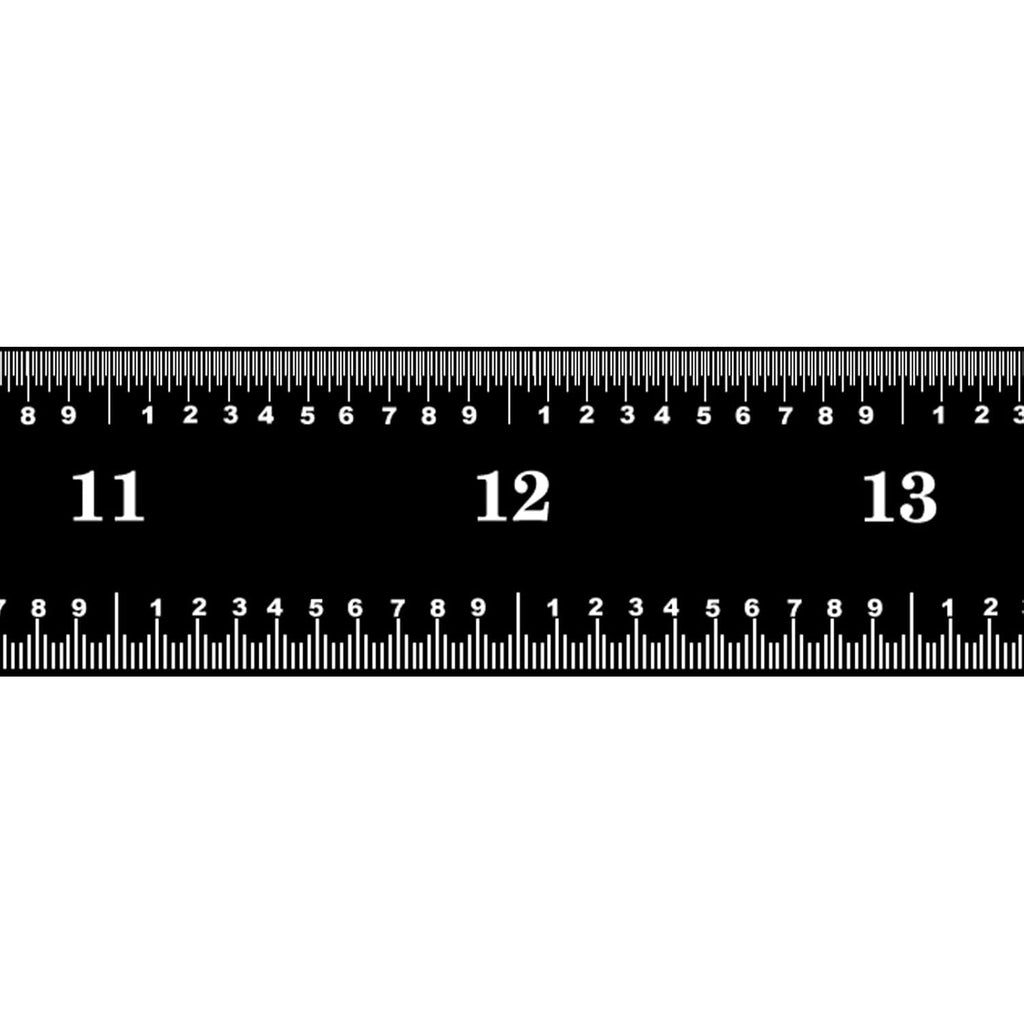 PEC Tools 24" Flexible Metal Ruler, Stainless Steel with Black Chrome Finish, High Contrast,16R Graduation (1/32", 1/64", 1/50", 1/100"), Easy to Read Machinst Rule for Professionals, Made in USA
