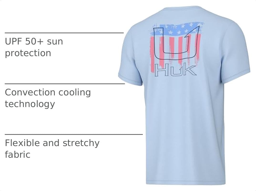 HUK - Kid's Performance Fishing Graphic Tee, Short Sleeve T-Shirt for Kids