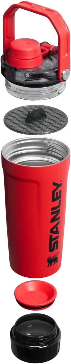 STANLEY Vitalize Shaker Bottle, 20 oz, Chili Black
