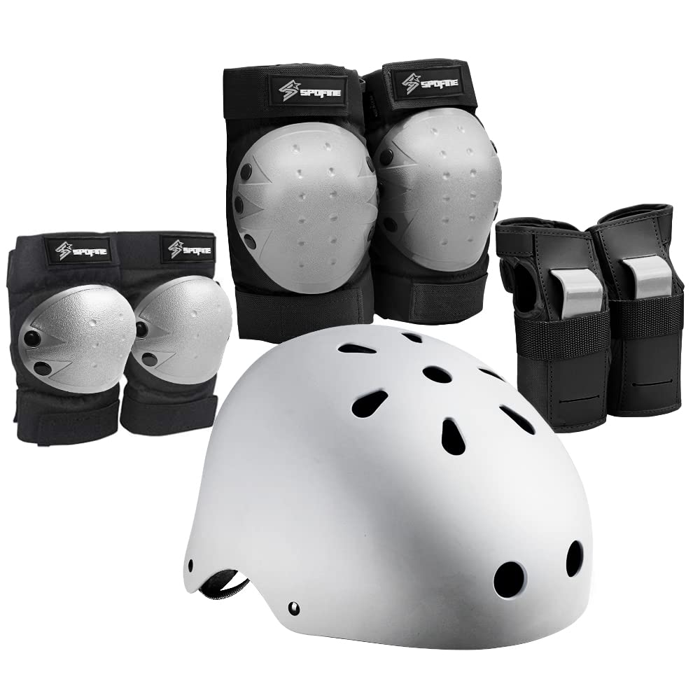 Kids Bike Helmet, Toddler Helmet for Youth Adult, Knee Pad Elbow Pad Wrist Guard Protective Gear Set for Skateboard, Bike, Skating, Cycling