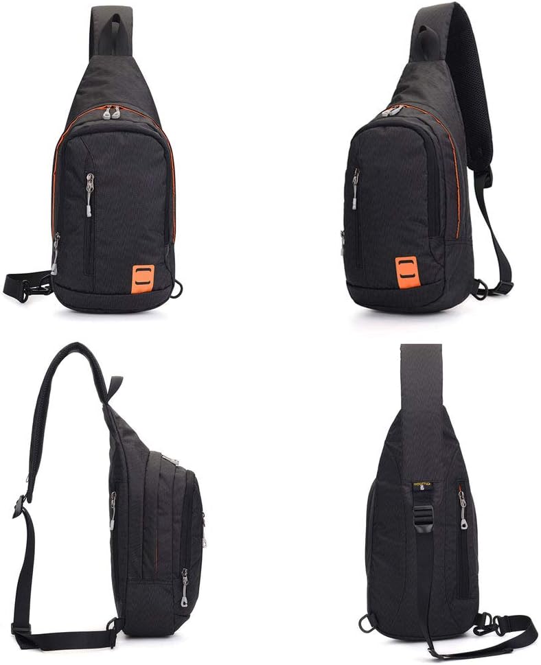 Peicees Small Sling Backpack Waterproof Unisex Shoulder Bag Chest Crossbody Daypack