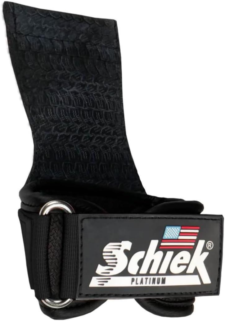 Schiek Sports Model 1907 Platinum Edition Ultimate Grips - 3 in 1 Weight Lifting Straps Wrist Wraps and Grip Pads