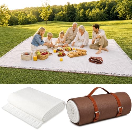 100x 90 Extra Large Outdoor Picnic Blankets 2 In1