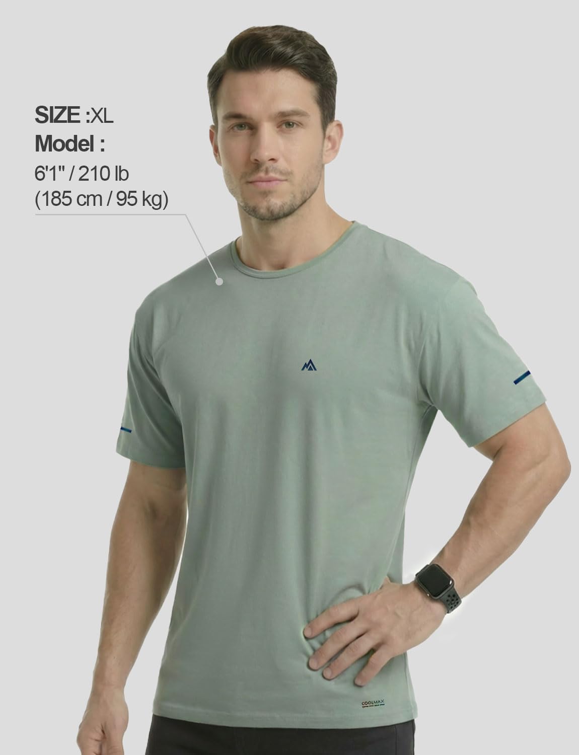 Bamboo Viscose Cooling Workout T-Shirt for Men, Summer Lightweight