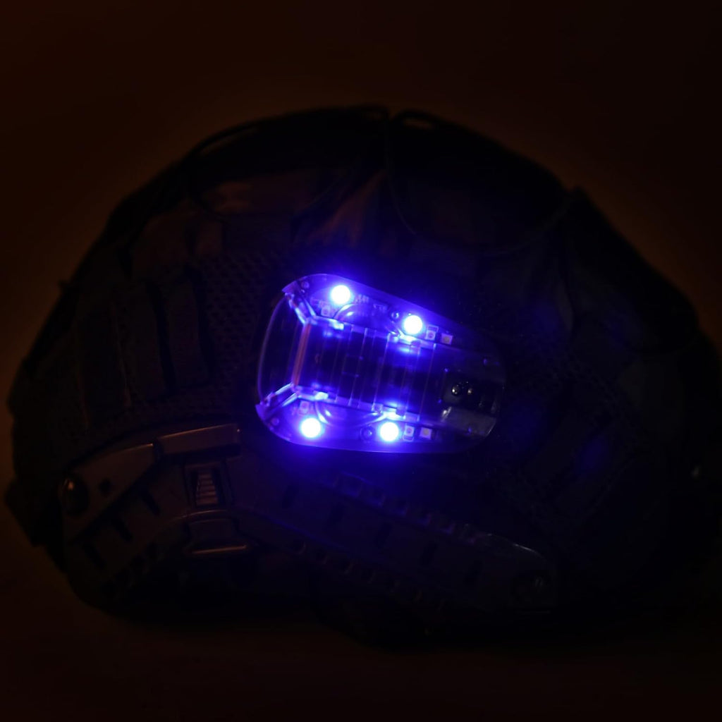 Tactical Helmet Light,4 Modes Visible LED IR Constant-on/Strobe,Waterproof Ladybird Lamp Survival Signal Light for Outdoor Sports Survival Signal Light,1*CR123A Battery Included.