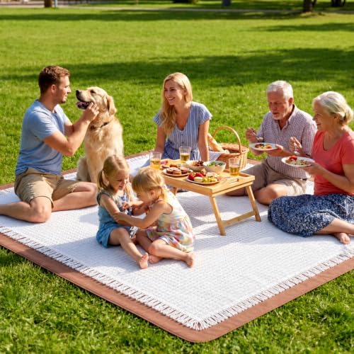 100x 90 Extra Large Outdoor Picnic Blankets 2 In1