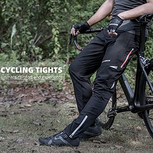 ROCKBROS Men's Cycling Pants, Windproof Quick Dry Bike Pants with Pockets