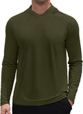 Mens UPF 50+ Sun Hoodie UV Protection Long Sleeve Swimming Rash Guard SPF Quick Dry Fishing Shirt for Outdoor Sports