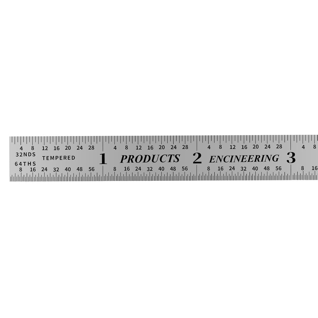 PEC Tools Made in USA 6" Metal Ruler, Flexible
