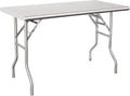 HARDURA Folding Stainless Steel Prep Table 24X48 Inches with Legs