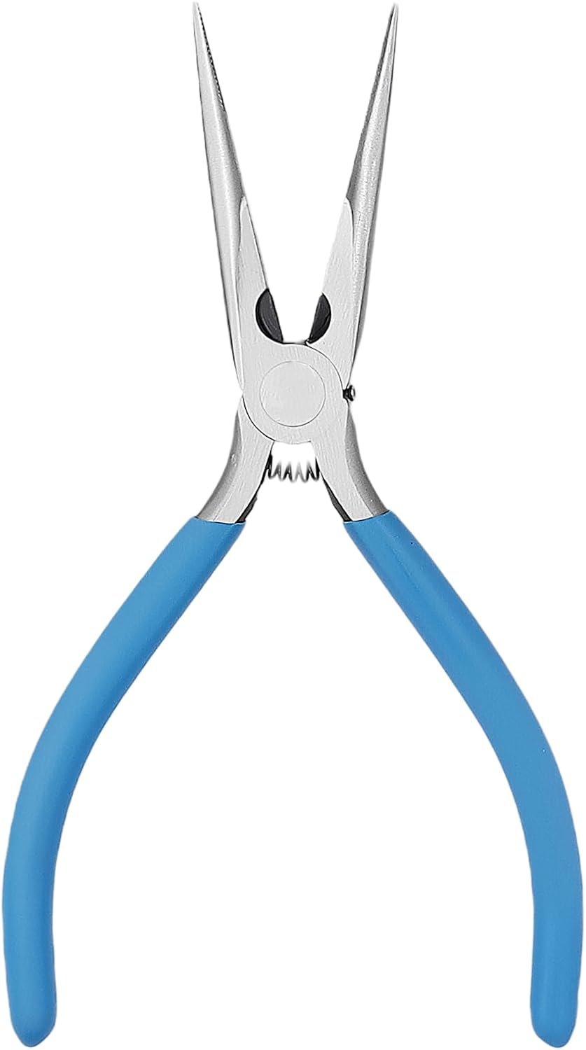 SINJEUN 3 Pack Small Needle Nose Pliers, 6.5 Inch Precision Long Nose Pliers with Spring Loaded, Jewelry Making Pliers Set for Crafts, Electronics Repair, Beading & Wire Wrapping