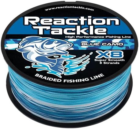 Reaction Tackle Braided Fishing Line - Pro Grade Power Performance for Saltwater or Freshwater Fish - Colored Fishing Line Braid for Extra Visibility