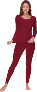 WiWi Soft Underwear for Women Thermal Long Johns Sets Super Warm Base Layer Top Pants Pajamas Set Viscose from Bamboo S-3X