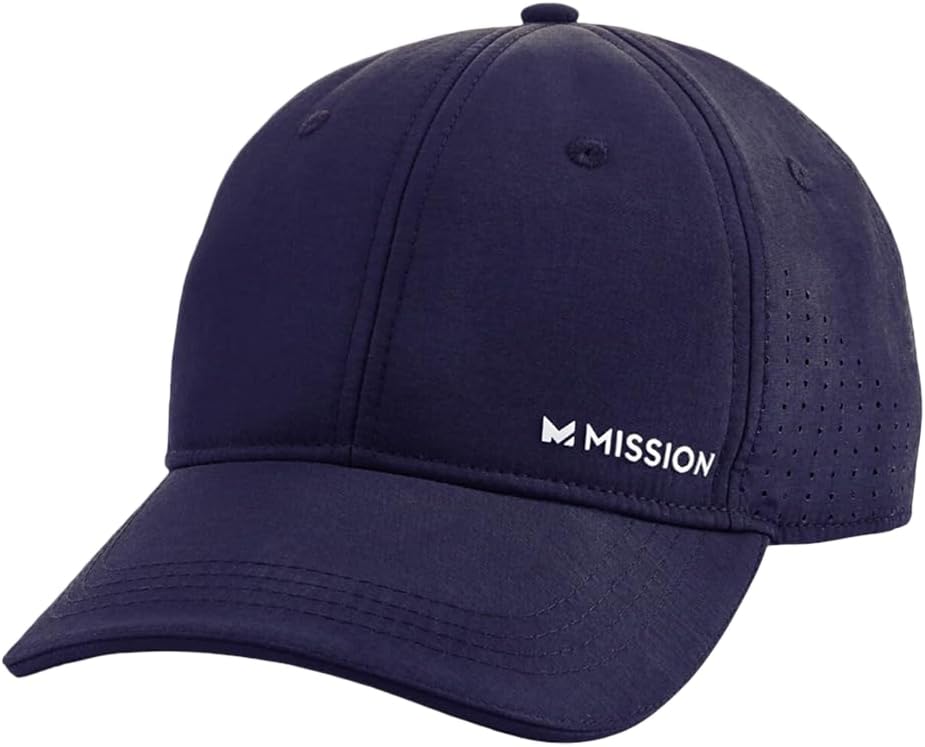 MISSION Cooling Vented Performance Hat Unisex Cap for Workouts, Golf & Running, Sweat & Water Activated Technology