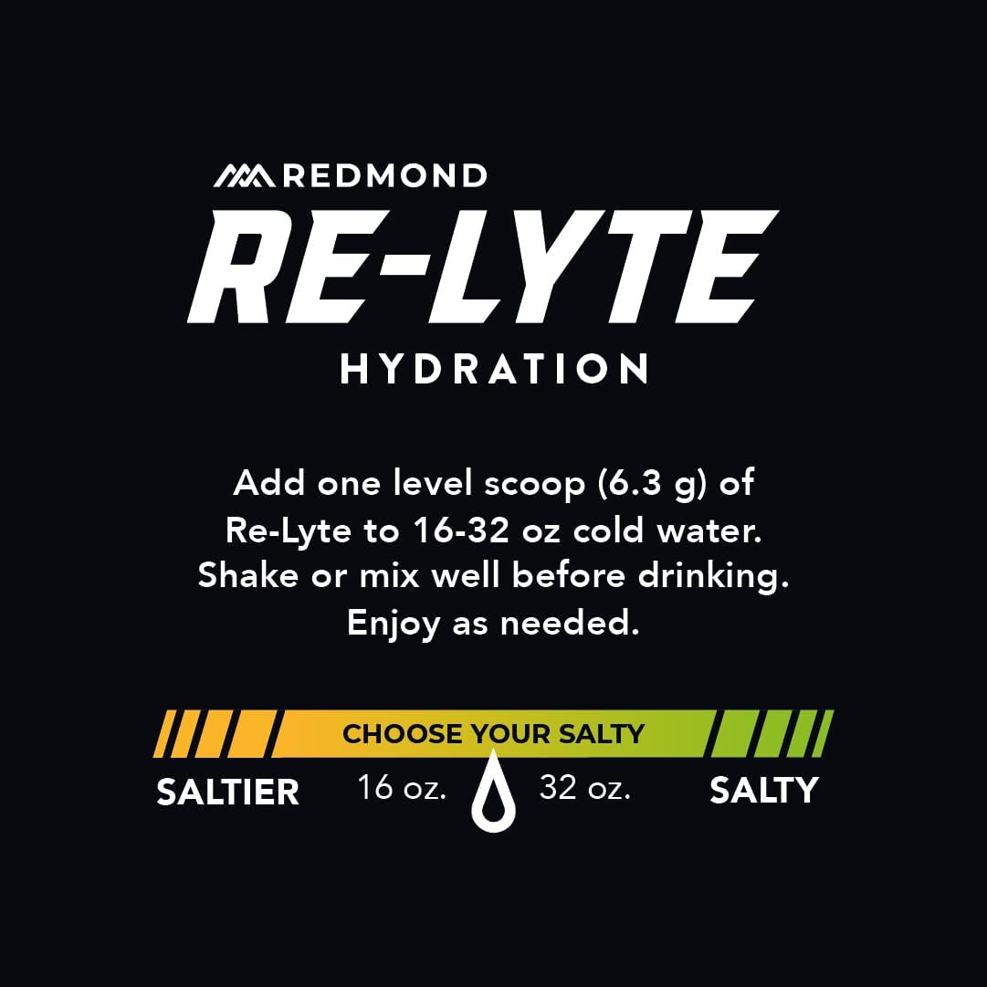 REDMOND Re-Lyte Sugar Free Electrolyte Powder Packets (Unflavored) 30ct