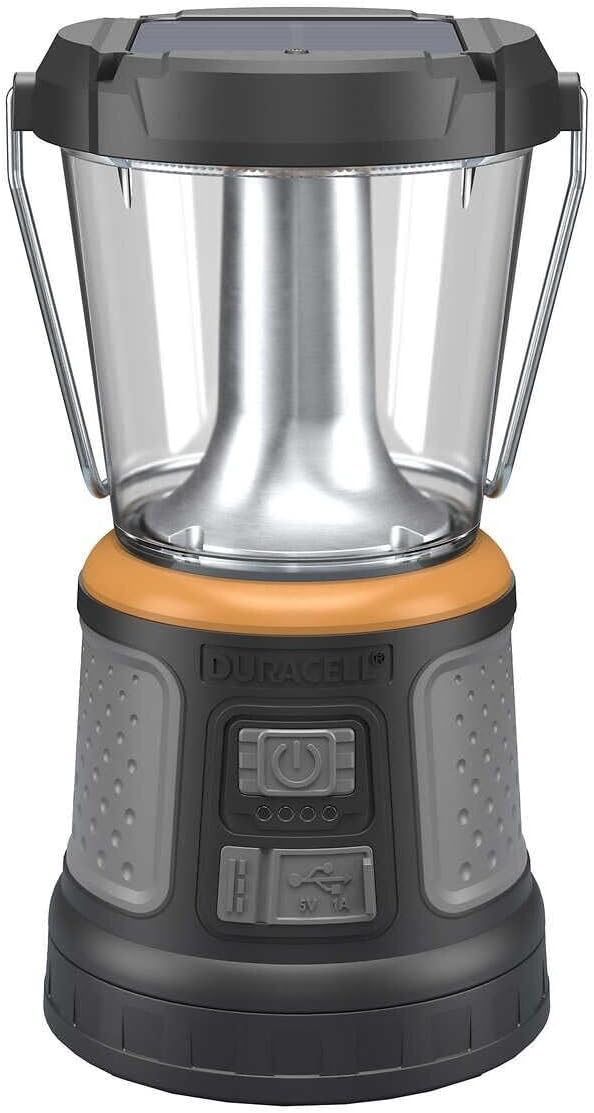Duracell - 2000 lumens LED flashlight with 360° and 180° illumination for camping, fishing and emergency use, 6 light modes and 3 power supplies available for charging, 1654528
