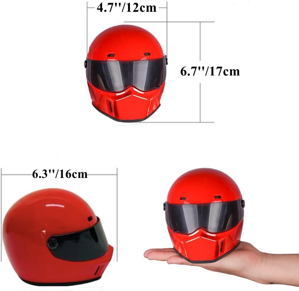 Pet Motorcycle Helmet, Full Face Motorcycle Helmet Outdoor Motorcycle Bike Riding Helmet Hat for Cat Dog Doggie Puppy Kitten Helmet Pet Supplies Racing Car Fan Collectible Small Gift (Red)