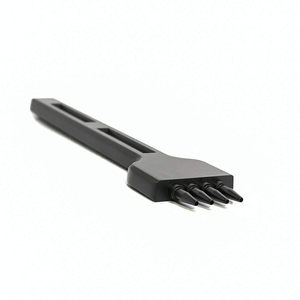 6mm 2/4/6 Claw Tooth Leather Stitching Chisels Round Hole Punching Tool Set for DIY Leather Craft