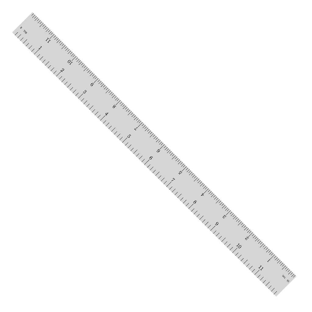PEC Tools 12" Metal Ruler, Rigid, 4R Graduation, High Precision, Pack of 3