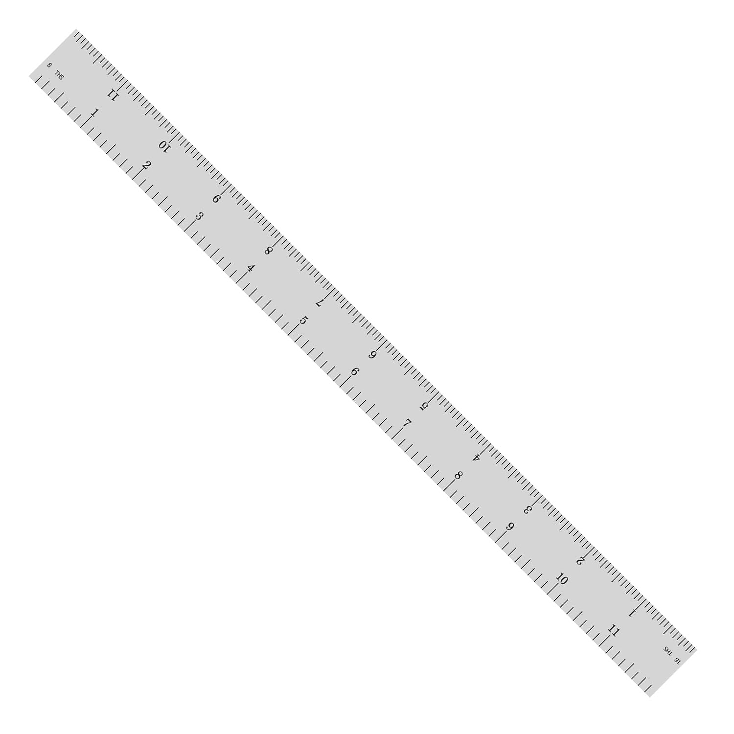 PEC Tools 12" Metal Ruler, Rigid, 4R Graduation, High Precision, Pack of 3