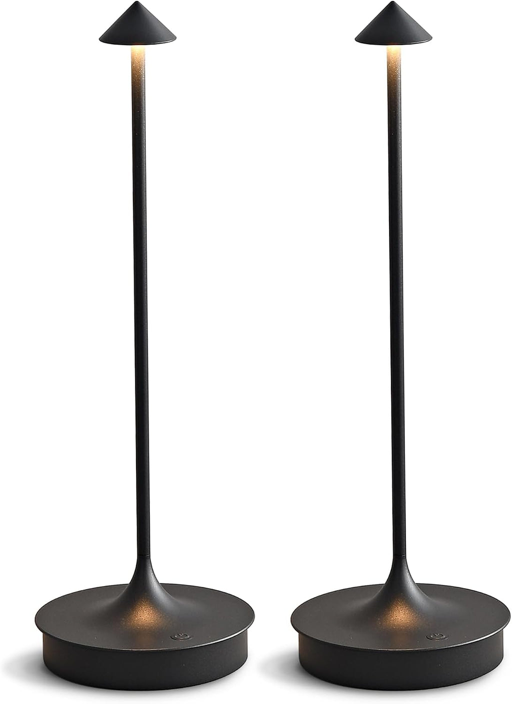 Cordless Table Lamps Rechargeable, Black 2PC