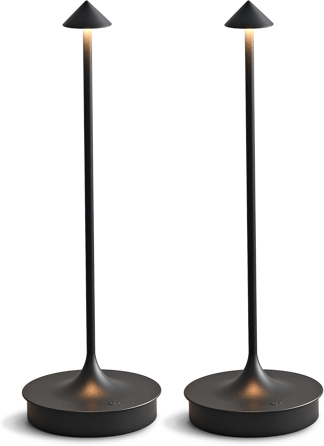 Cordless Table Lamps Rechargeable, Black 2PC