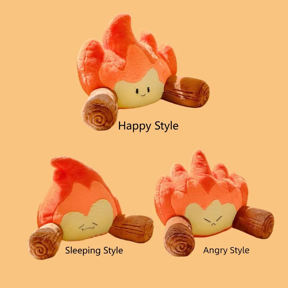 Reading Pillow for Sitting in Bed - Funny Campfire Back Rest, Fake Fire Backrest for Chair, Couch, Sofa and Car - Cartoon Bonfire Design