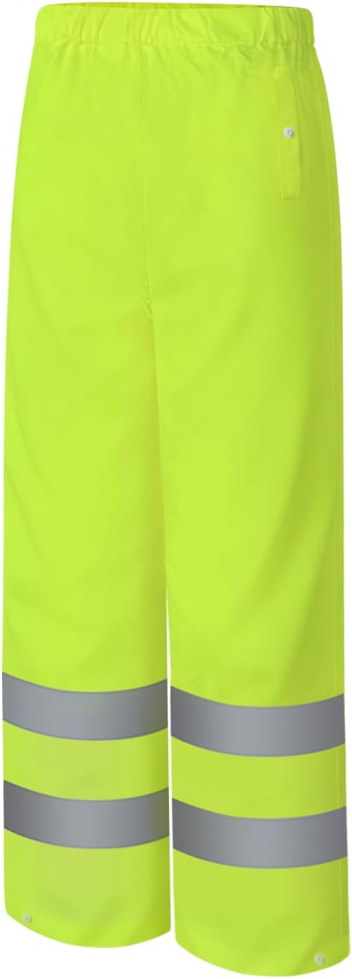 Safety Rain Pants Hi Vis Rain Gear, Waterproof, Orange, 2XL-3XL