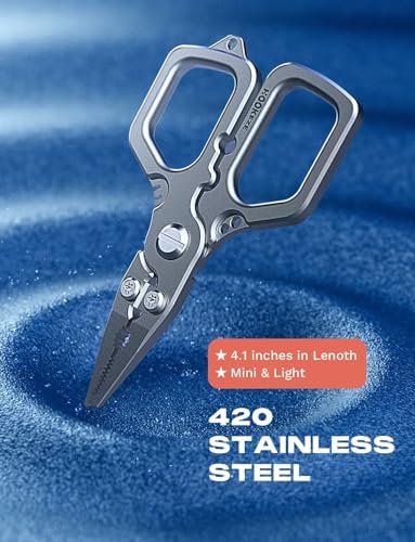 HOOK-EZE 420 Fishing Pliers, 4.1“ Multi-function Fishing Tool with Tungsten Cutters, Knot Tying Tool with Lanyard, Split Ring Hook Remover, Freshwater Fishing Tool Gift for Men