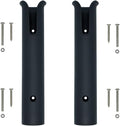 Wall Mounted Fishing Rod Holders Tubes Links Fishing Rod Holder Rack Rests (2-TUBE Black-HiUmi)