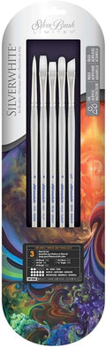 Silver Brush Limited Silverwhite Plein Air Watercolor Paintbrush Set, 5pc
