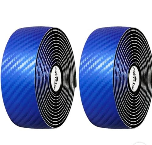 Bicycle Handlebar Tape for Road Bikes, Anti-Slip Drop Bar Tape with Shock Absorption, Comfortable EVA Handlebar Wrap, Self-Adhesive Cycling Bar Tape, Anti-Vibration Grip, Includes Bar End Plugs, Blue