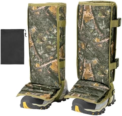 Snake Gaiters for Men & Women, Shoe Gaiters for Hunting, Hiking, Fishing, Farm Working, Snake Gators for Men & Women