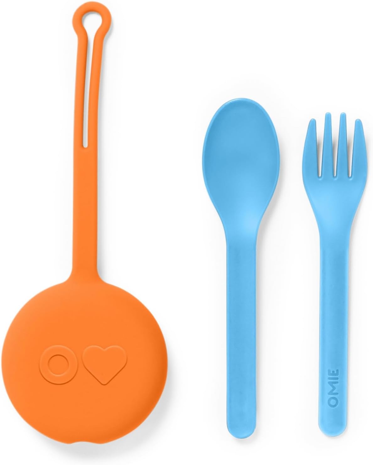 Omie OmieBox Travel Fork & Spoon Set with Case, Purple