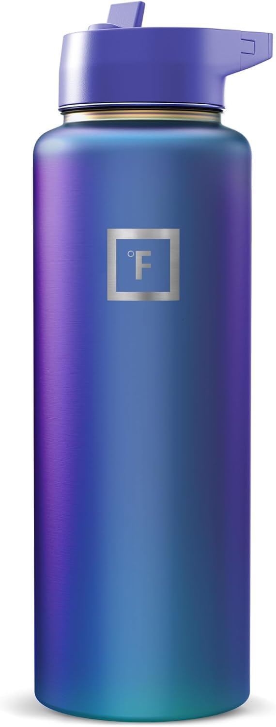 IRON °FLASK 40 oz Wide Mouth Water Bottle with Straw